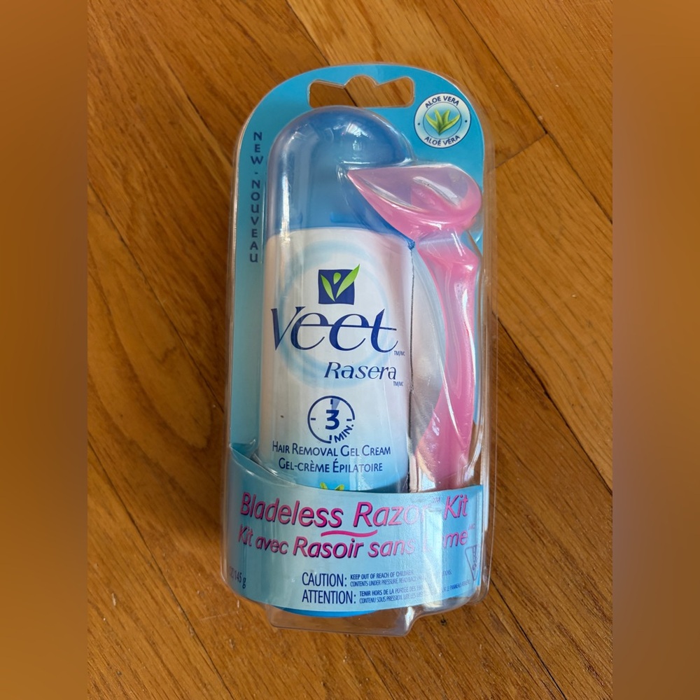 Veet Rasera Bladeless Hair Removal Gel Cream Kit-Aloe Vera 5.1 oz